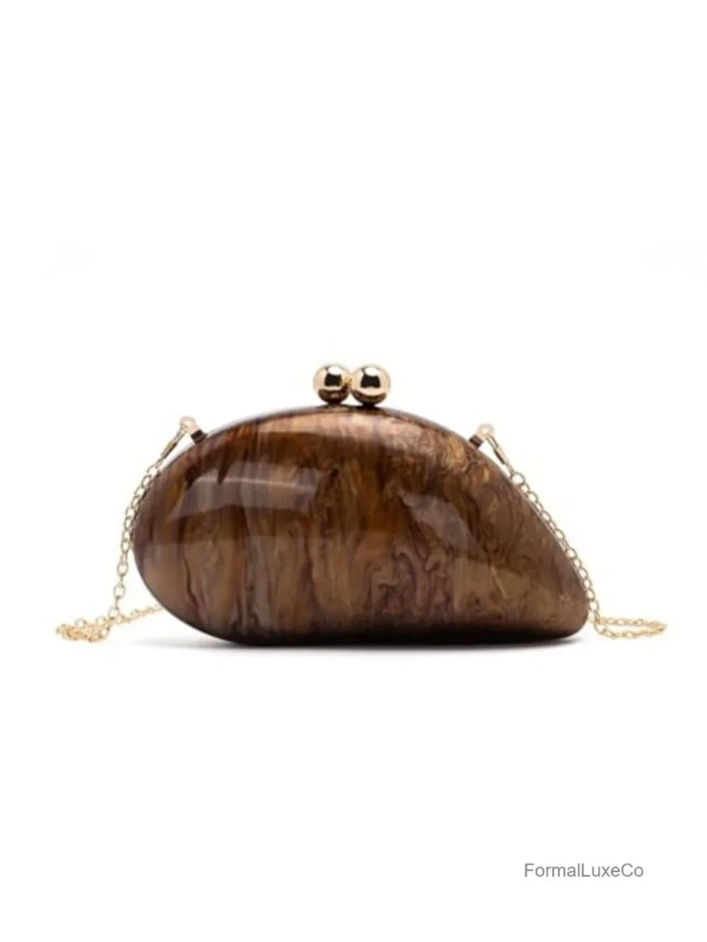 Acrylic Shell Shaped Clutch Evening Bag for Women Wedding Party Prom